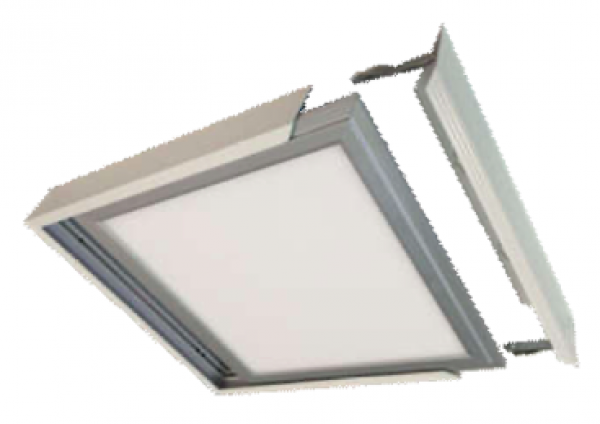 Aufbaurahmen für LED Panel weiß alu